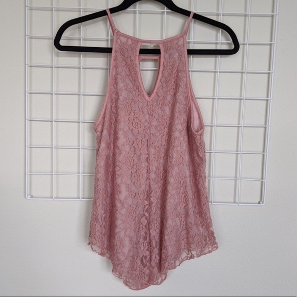 NWT Pinc Pink Lace Tank Top NEW Boutique Style Size Medium